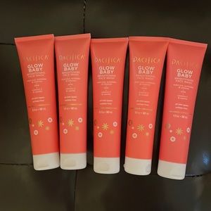 5 New Bottles of Pacifica Glow Baby Brightening Face Wash- Full Size